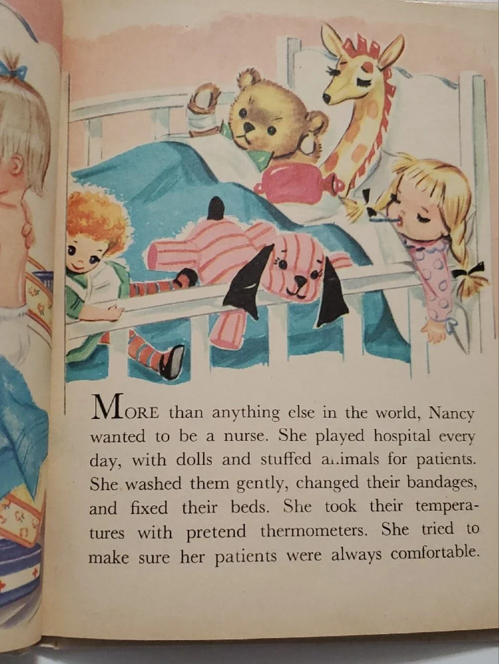 Nancy Plays Nurse Vintage Children's Book - Diane Sherman